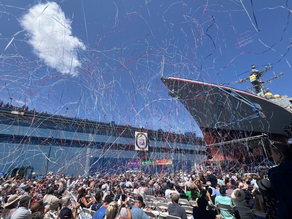 US Navy's newest guided missile destroyer christened