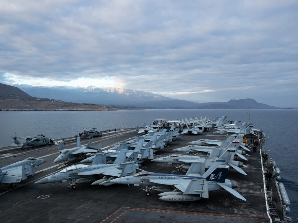 World’s largest aircraft carrier arrives in Greece